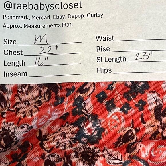 Free People Multicolor All Dolled Up Mesh Floral Long Sleeve Blouse Size M - Picture 10 of 11